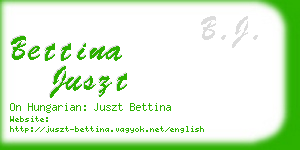 bettina juszt business card